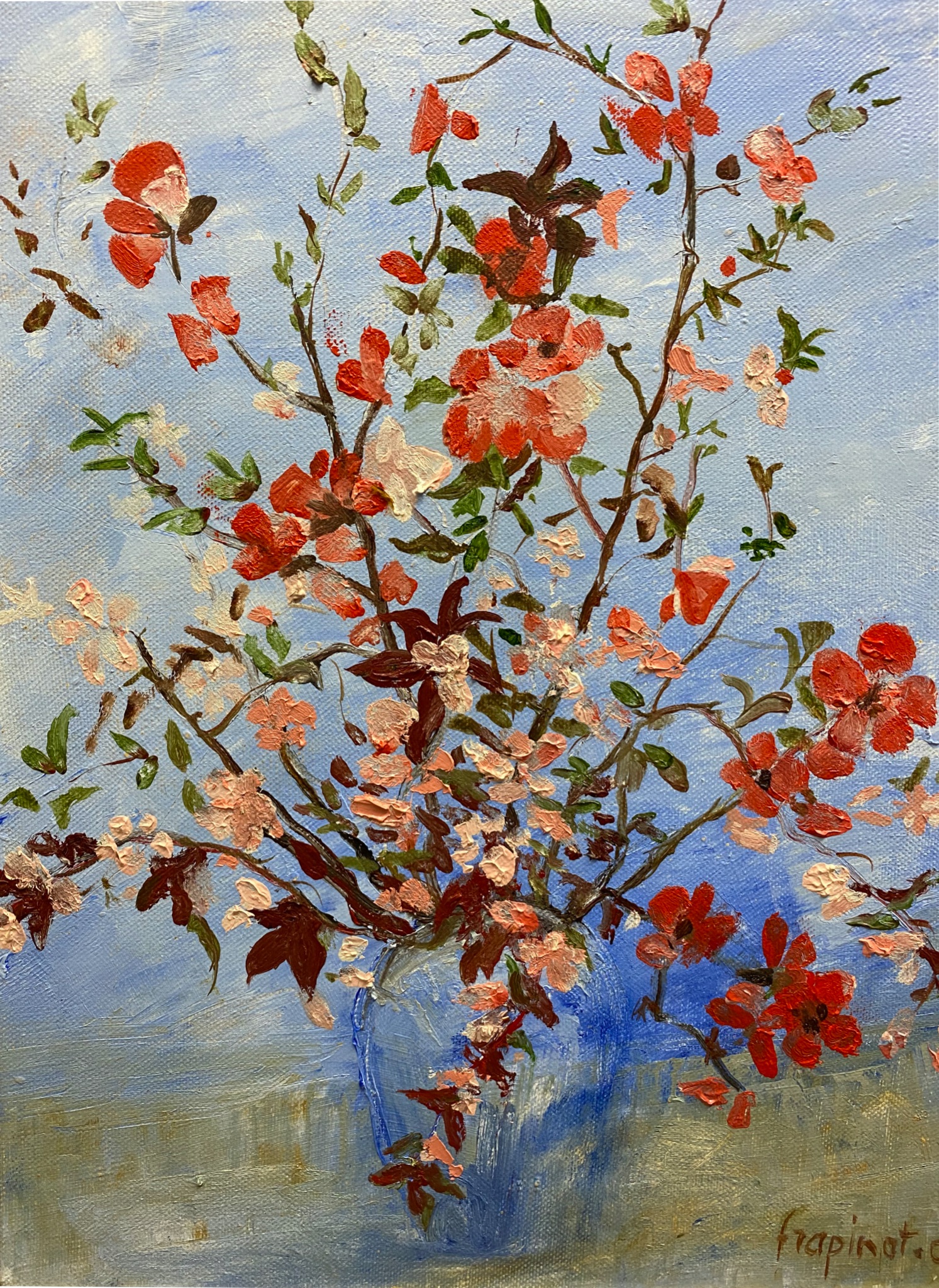 Bouquet in a Blue Vase